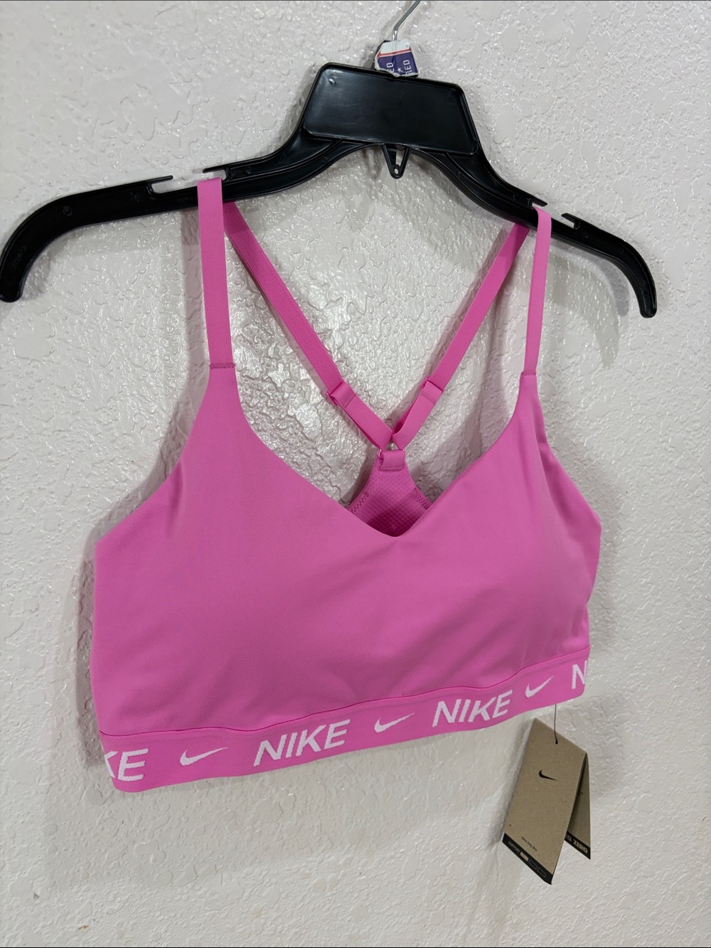 Nike Pink Strappy Light-Support Sports Bra,Size L - Picture 5 of 15